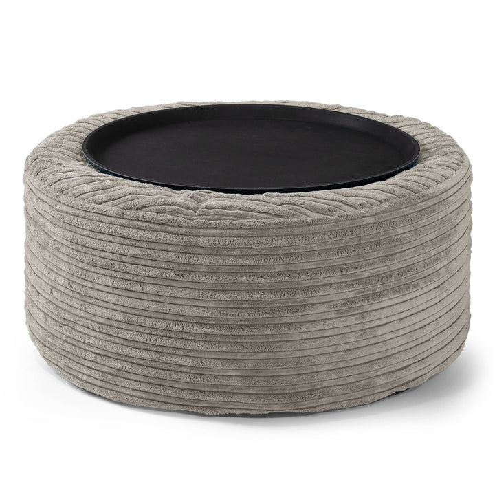Ottoman Pouf - Cord Mink 01
