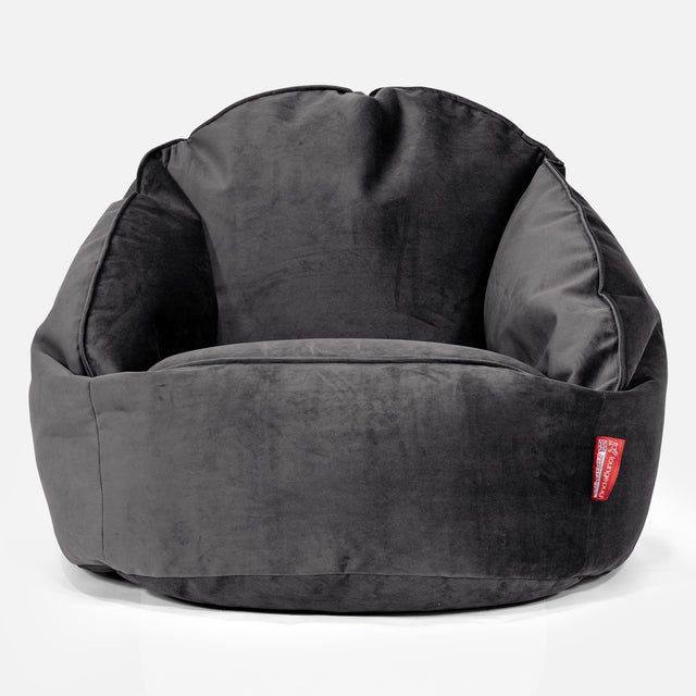 Bubble Bean Bag Chair - Velvet Graphite Grey 01