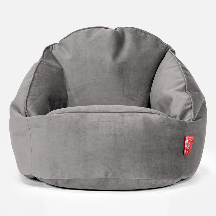 Bubble Bean Bag Chair - Velvet Silver 01