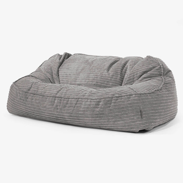 Sloucher Oversized Bean Bag Sofa - Cord Graphite Grey 01