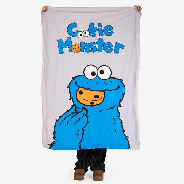 Fleece Throw / Blanket - Cookie Monster Grey