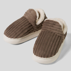Slippers - Cord Mocha Brown