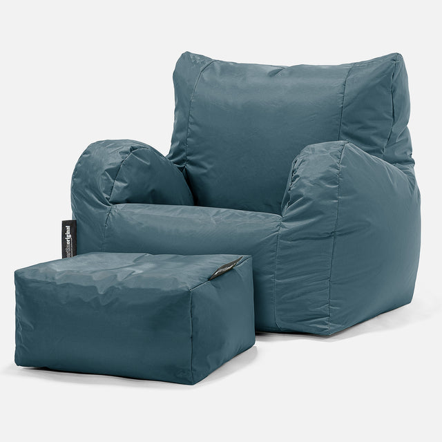 Garden Bean Bag Armchair - SmartCanvas™ Petrol 02