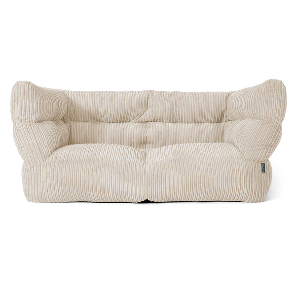 Louis 2 Seater Sofa Bean Bag - Cord Cream 01