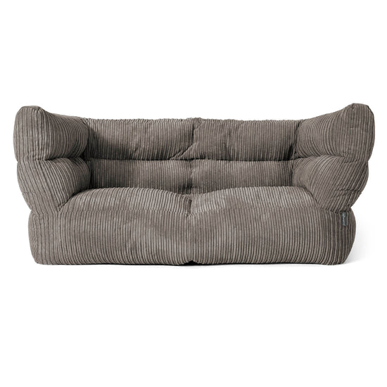 Louis 2 Seater Sofa Bean Bag - Cord Graphite Grey 01