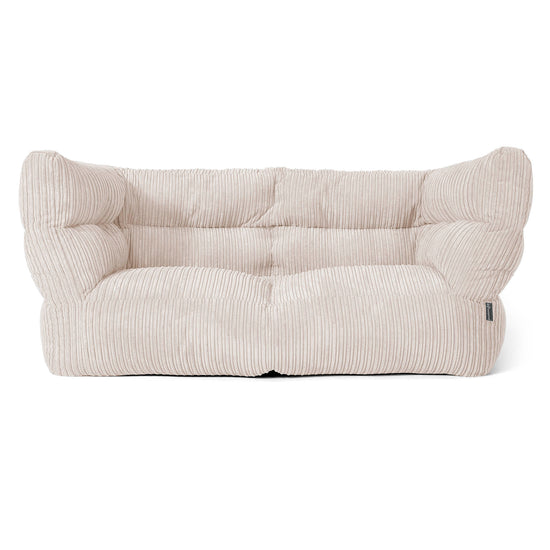 Louis 2 Seater Sofa Bean Bag - Cord Ivory 01