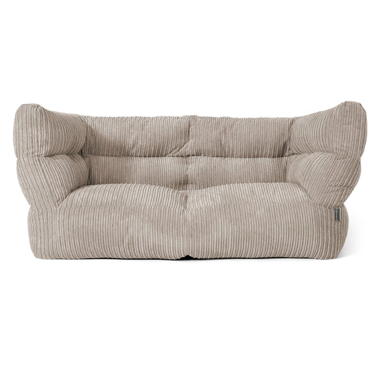 Louis 2 Seater Sofa Bean Bag - Cord Mink 01