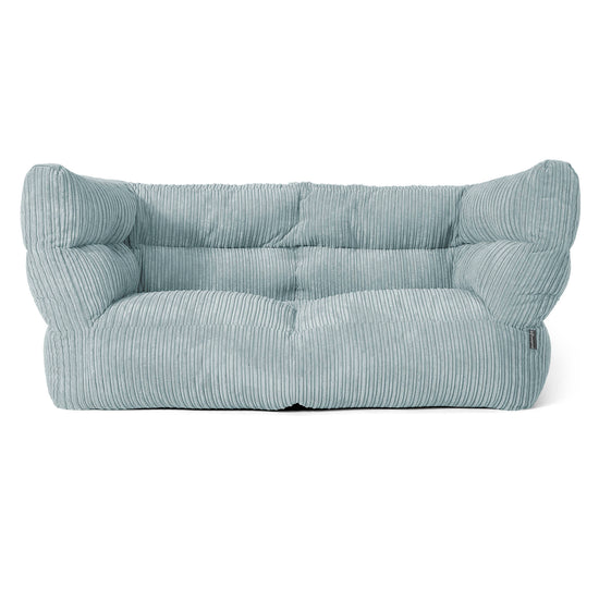 Louis 2 Seater Sofa Bean Bag - Cord Mint Green 01