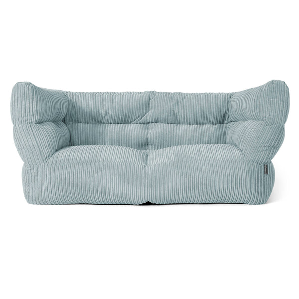 Louis 2 Seater Sofa Bean Bag - Cord Mint Green 01