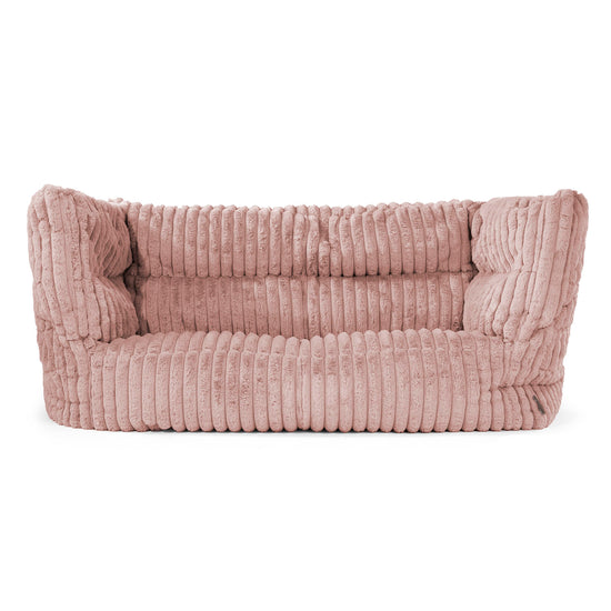 Louis 2 Seater Sofa Bean Bag - Ultra Plush Cord Dusty Pink 01