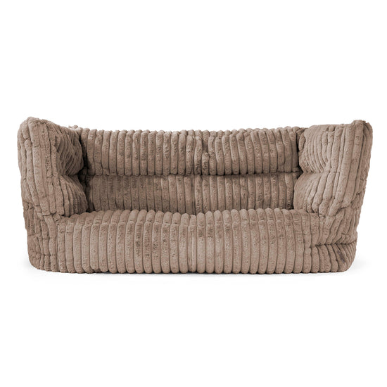 Louis 2 Seater Sofa Bean Bag - Ultra Plush Cord Minky 01