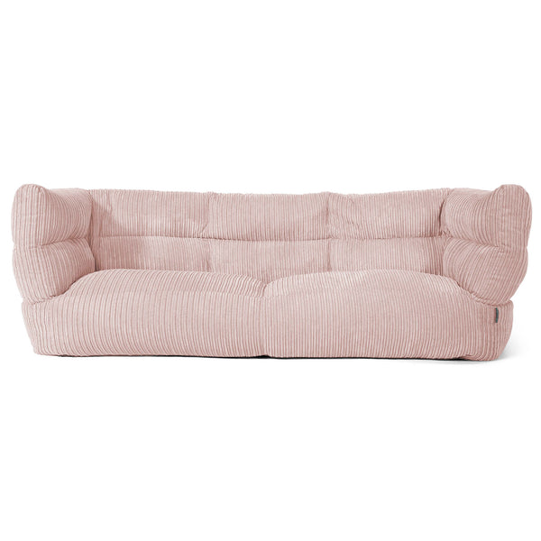 Louis 3 Seater Sofa Bean Bag - Cord Blush Pink 01
