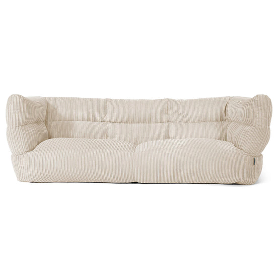 Louis 3 Seater Sofa Bean Bag - Cord Cream 01