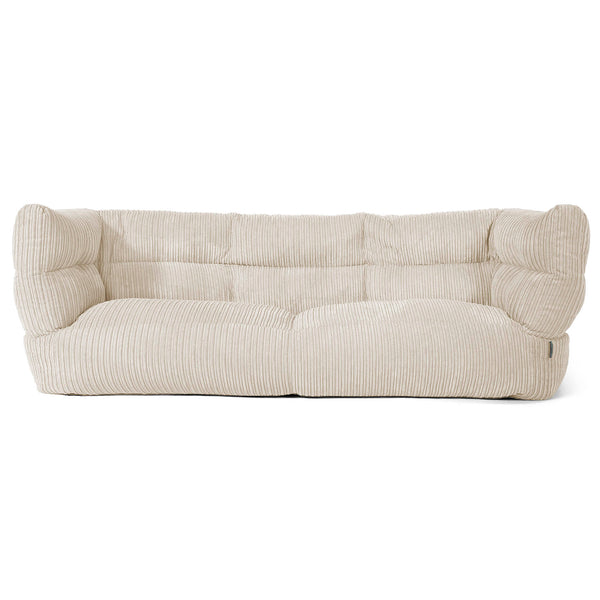 Louis 3 Seater Sofa Bean Bag - Cord Cream 01