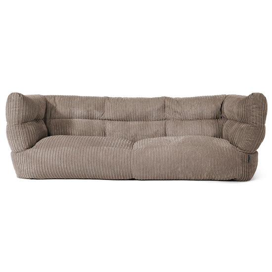 Louis 3 Seater Sofa Bean Bag - Cord Dovetail Grey 01