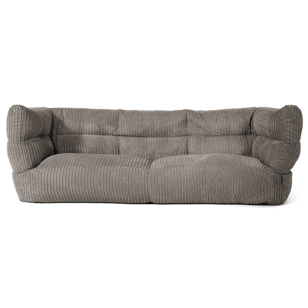 Louis 3 Seater Sofa Bean Bag - Cord Graphite Grey 01
