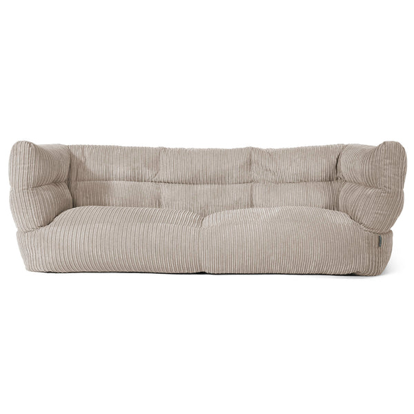Louis 3 Seater Sofa Bean Bag - Cord Mink 01