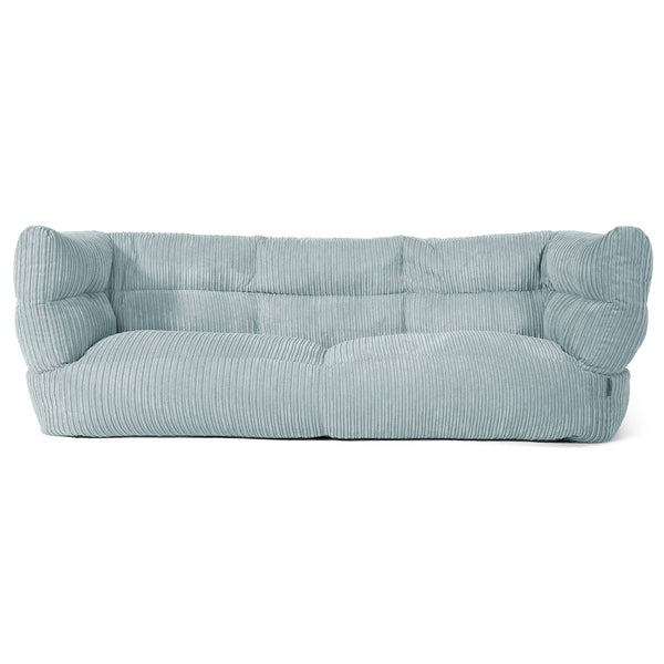 Louis 3 Seater Sofa Bean Bag - Cord Mint Green 01