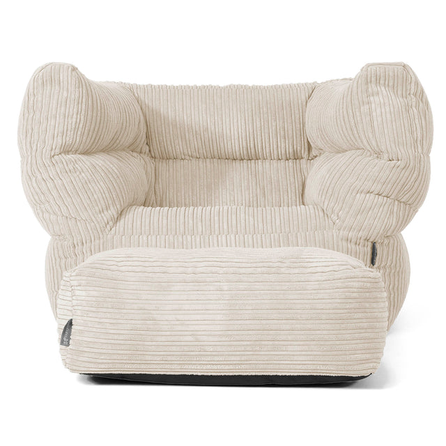 Louis Armchair Bean Bag - Cord Cream 02