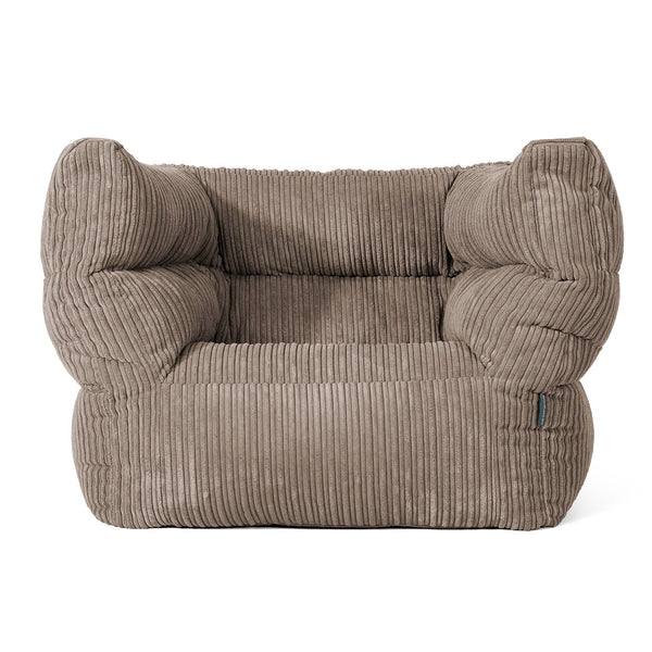 Louis Armchair Bean Bag - Cord Dovetail Grey 01