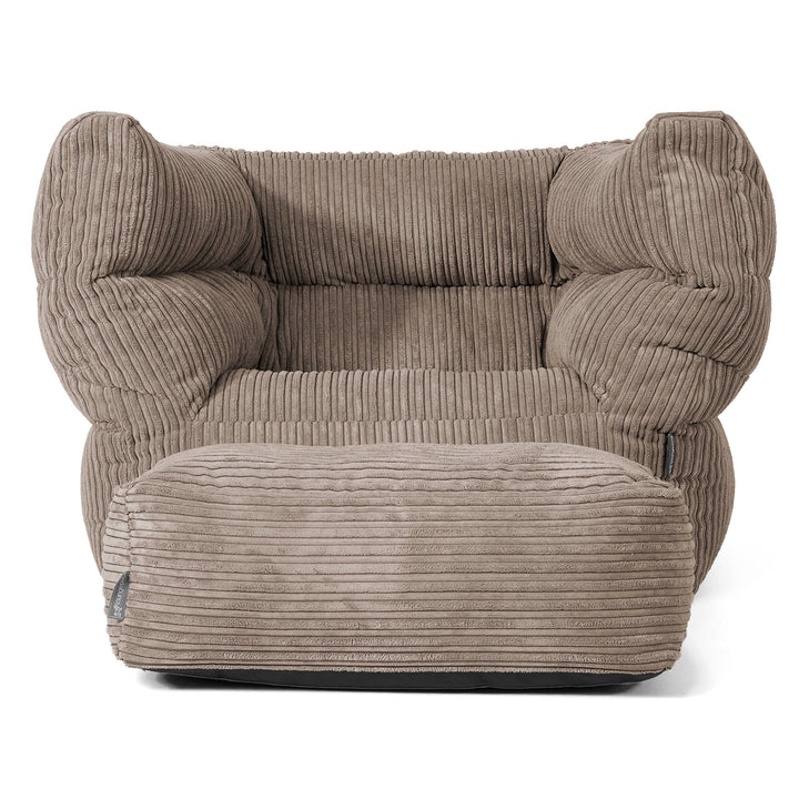 Louis Armchair Bean Bag - Cord Dovetail Grey 02