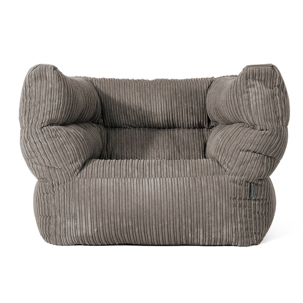 Louis Armchair Bean Bag - Cord Graphite Grey 01