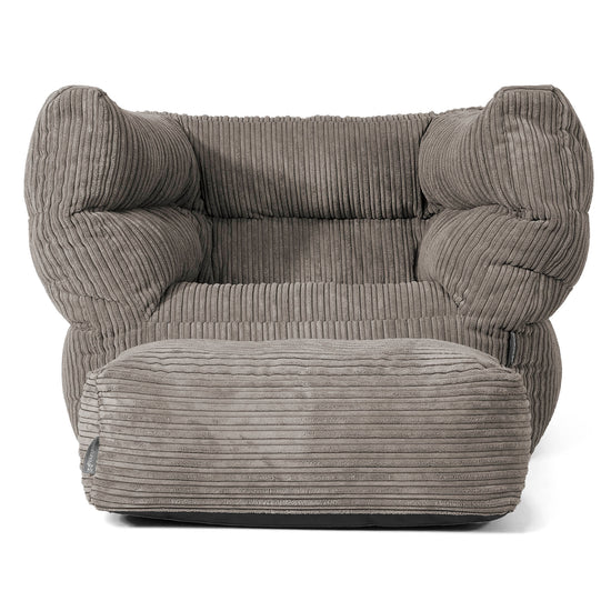 Louis Armchair Bean Bag - Cord Graphite Grey 02