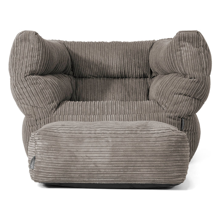 Louis Armchair Bean Bag - Cord Graphite Grey 02