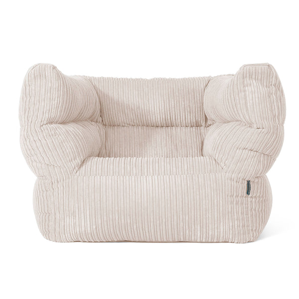 Louis Armchair Bean Bag - Cord Ivory 01