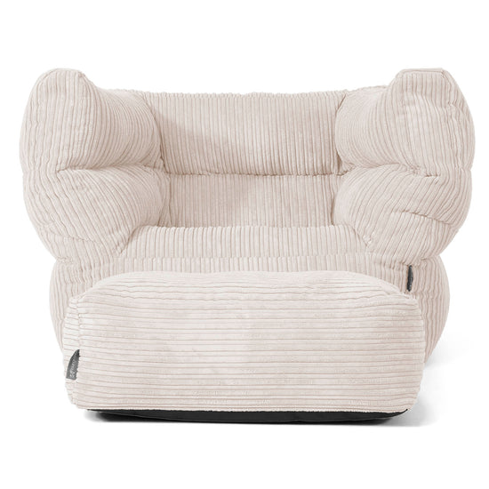 Louis Armchair Bean Bag - Cord Ivory 02