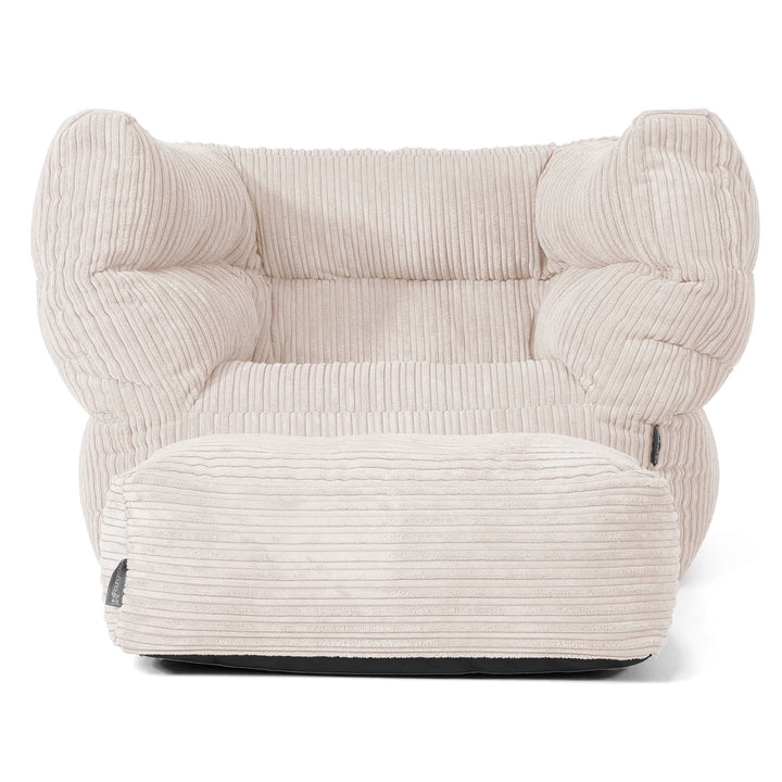 Louis Armchair Bean Bag - Cord Ivory 02