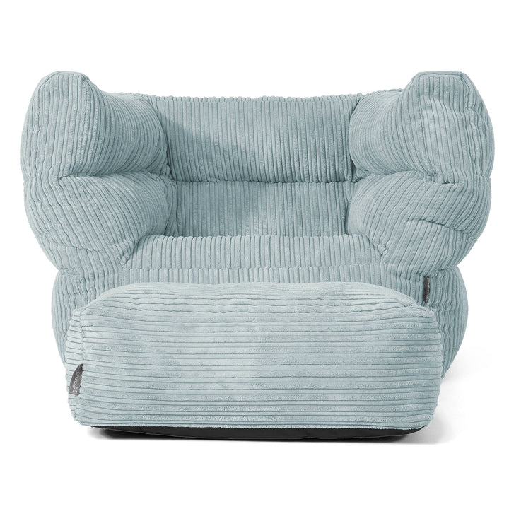 Louis Armchair Bean Bag - Cord Mint Green 02
