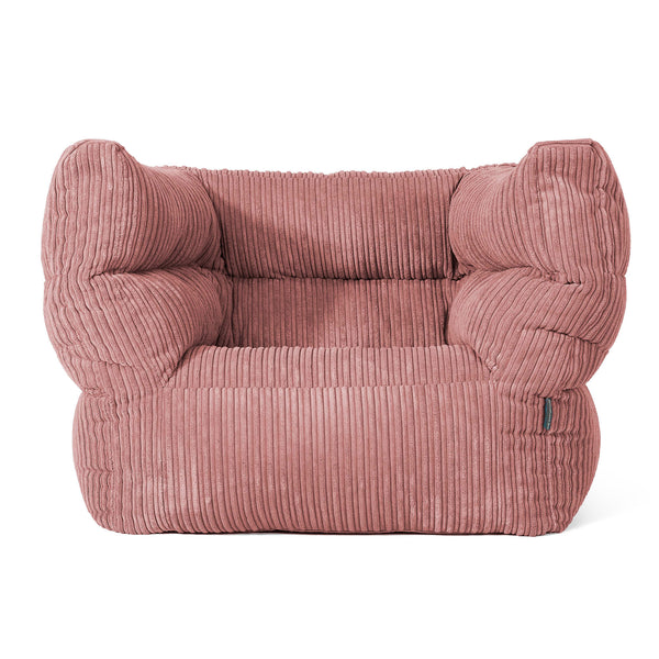 Louis Armchair Bean Bag - Cord Peach 01