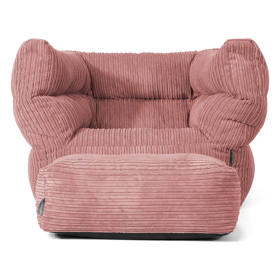 Louis Armchair Bean Bag - Cord Peach 02