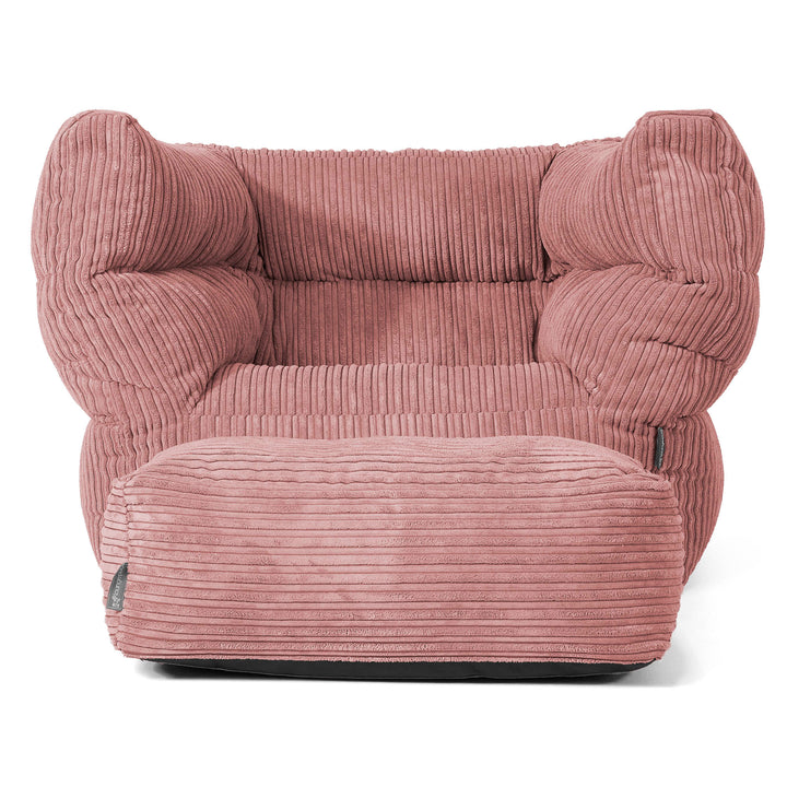 Louis Armchair Bean Bag - Cord Peach 02