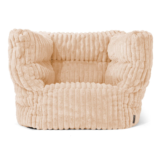 Louis Armchair Bean Bag - Ultra Plush Cord Peach 01