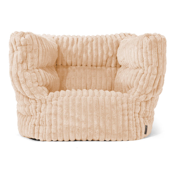 Louis Armchair Bean Bag - Ultra Plush Cord Peach 01
