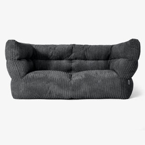 The 2 Seater Albert Sofa Bean Bag 2.0 - Cord Black