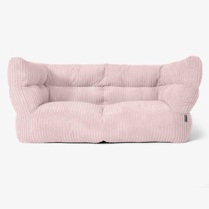 The 2 Seater Albert Sofa Bean Bag 2.0 - Cord Blush Pink