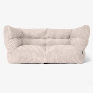 The 2 Seater Albert Sofa Bean Bag 2.0 - Cord Ivory