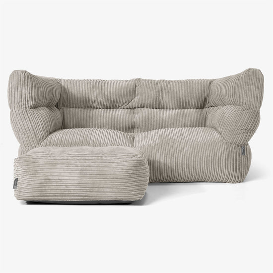 The 2 Seater Albert Sofa Bean Bag 2.0 - Cord Mink 02