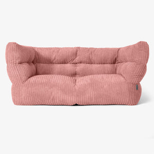 The 2 Seater Albert Sofa Bean Bag 2.0 - Cord Peach