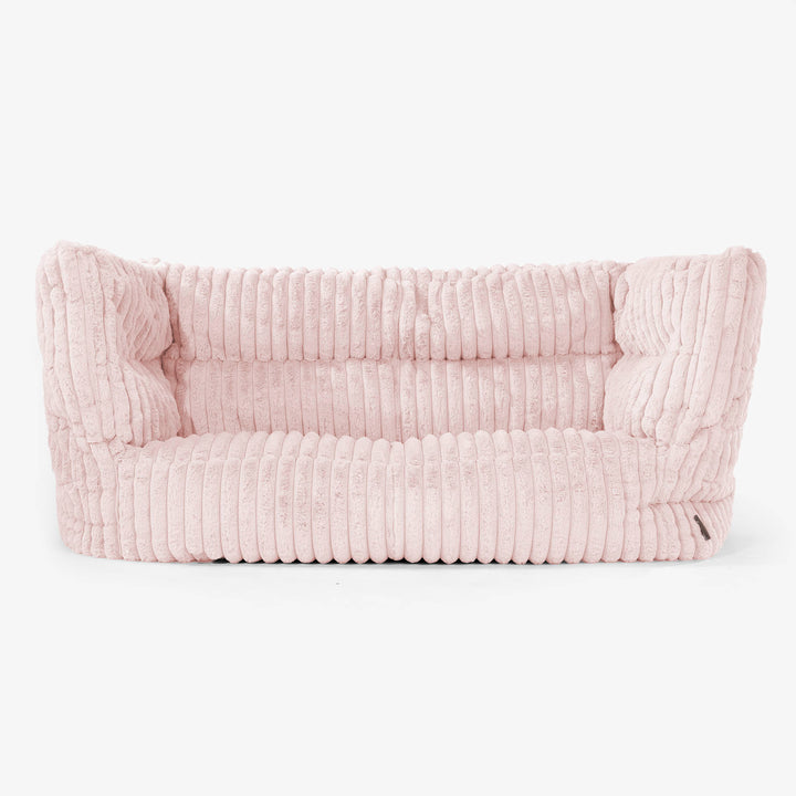 The 2 Seater Albert Sofa Bean Bag 2.0 - Ultra Plush Cord Dusty Pink 01