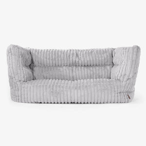 The 2 Seater Albert Sofa Bean Bag 2.0 - Ultra Plush Cord Grey
