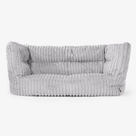 The 2 Seater Albert Sofa Bean Bag 2.0 - Ultra Plush Cord Grey 01