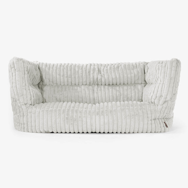 The 2 Seater Albert Sofa Bean Bag 2.0 - Ultra Plush Cord Sage Green 01