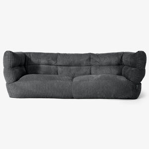 The 3 Seater Albert Sofa Bean Bag 2.0 - Cord Black