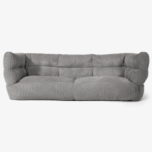 The 3 Seater Albert Sofa Bean Bag 2.0 - Cord Graphite Grey