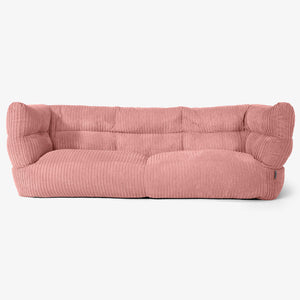 The 3 Seater Albert Sofa Bean Bag 2.0 - Cord Peach