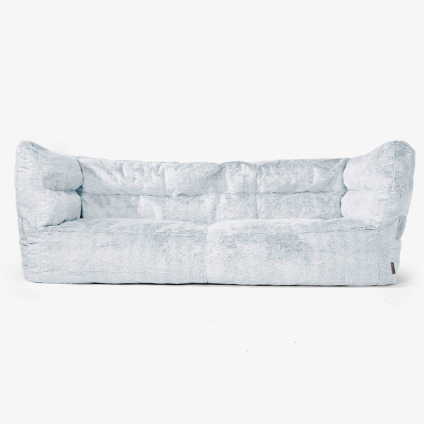 The 3 Seater Louis Sofa Bean Bag Replacement Cover - Fluffy Faux Fur Rabbit 01